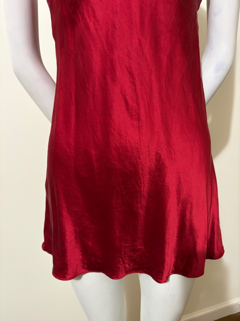 Vintage 1990s Victoria’s Secret Red Silk Strappy Slip - Picture 6 of 10
